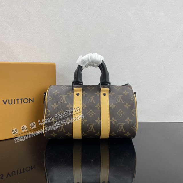 Lv路易威登2023專櫃新款Keepall Bandoulière25手袋 LV老花男士單肩斜挎女包 M46687 ydh5112